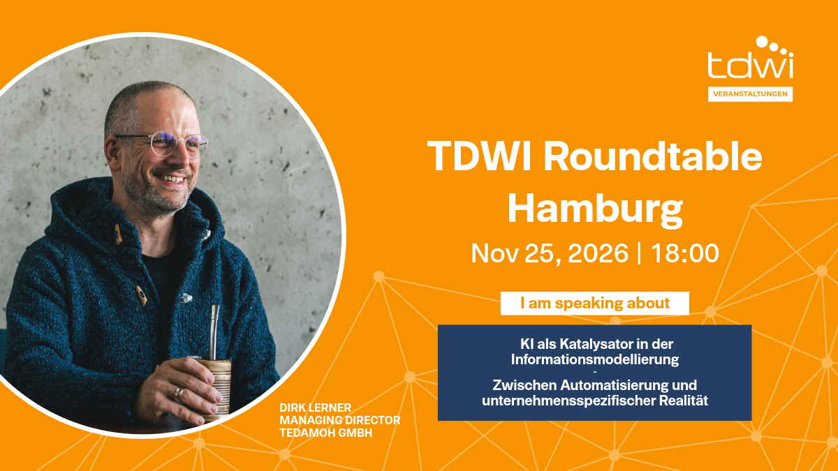 KI als Katalysator in der Informationsmodellierung | 46. TDWI Roundtable Hamburg 2026 mit Dirk Lerner